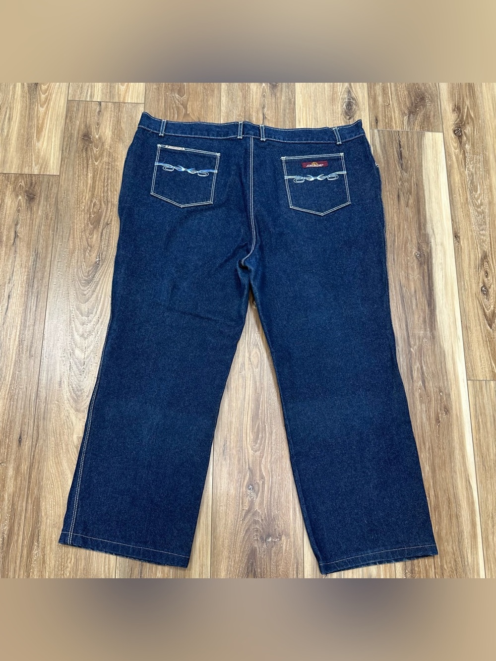 Vtg Jordache Jeans Embroidered Horse Head Pony Pocket USA 44x36 (actual 42x27)